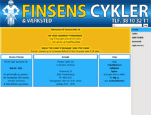 Tablet Screenshot of finsenscykler.dk
